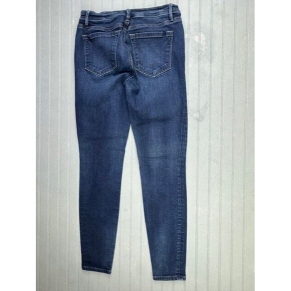 Loft Size 26 2 Womens Leggings Jeans Low Rise Skinny Stretch Dark Wash - Picture 3 of 5